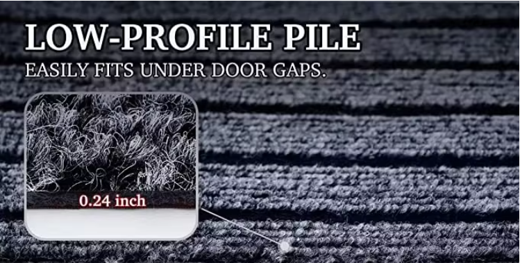 Hot Selling Anti-Slip Entrance Different Color Double Stripes Seven Stripes PVC Backing Door Hotel Floor Mat